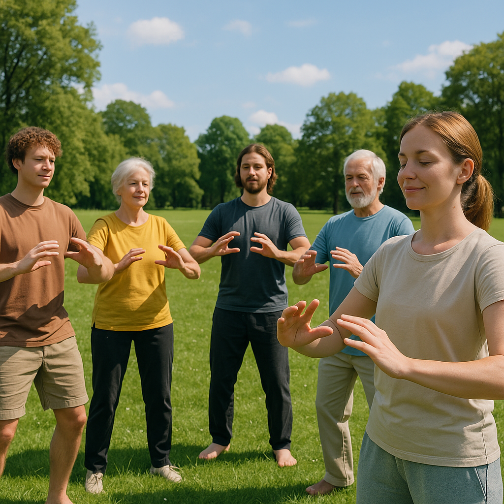 Senioren beim altersgerechten Kampfkunsttraining